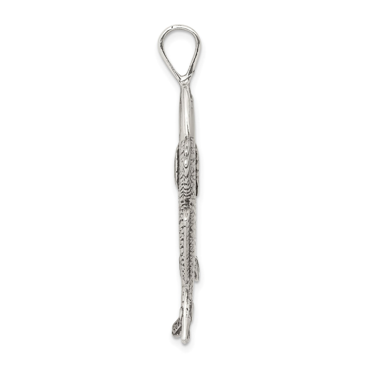 Sterling Silver Fish Pendant with Detailed Scales and Nautical Style for Men and Women