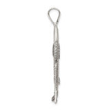 Sterling Silver Fish Pendant with Detailed Scales and Nautical Style for Men and Women
