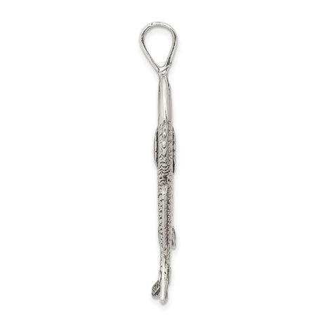 Sterling Silver Fish Pendant with Detailed Scales and Nautical Style for Men and Women