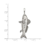 Sterling Silver Fish Pendant with Detailed Scales and Nautical Style for Men and Women