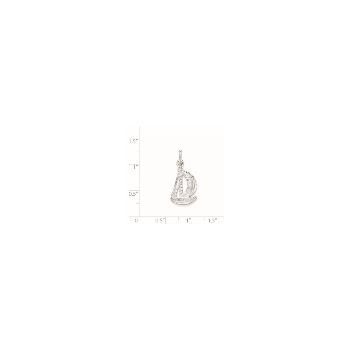Sterling Silver Sailboat Pendant, Nautical Marine Charm Symbolizing Freedom and Exploration