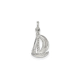 Sterling Silver Sailboat Pendant, Nautical Marine Charm Symbolizing Freedom and Exploration