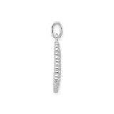 Sterling Silver Seahorse Pendant with Cubic Zirconia, Nautical Ocean Charm for Women