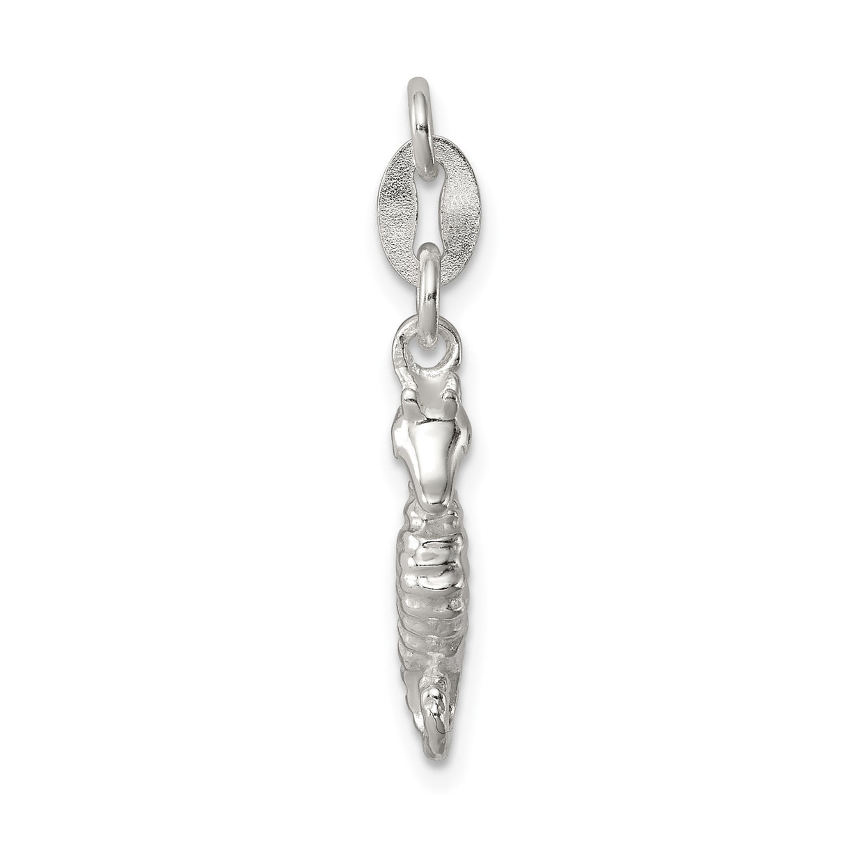 Sterling Silver Seahorse Pendant with Textured Marine Design, Nautical Ocean Theme Jewelry
