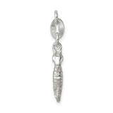 Sterling Silver Seahorse Pendant with Textured Marine Design, Nautical Ocean Theme Jewelry