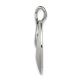 Sterling Silver Swirl Pendant with Brushed and Polished Finish, Modern Circular Abstract Design