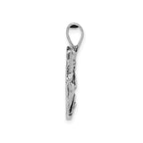 Sterling Silver Tragedy Mask Pendant with Carved Facial Detail, Theater Jewelry for Men and Women