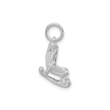 Sterling Silver Rocking Chair Pendant Charm, Vintage Slatted Chair Design