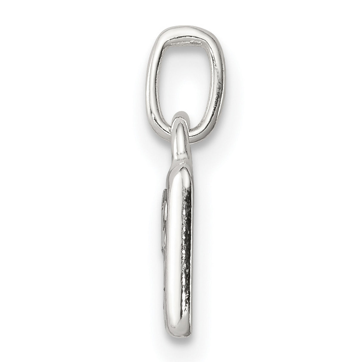 Polished Enamel ABC 123 Charm Pendant in Real 925 Sterling Silver