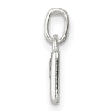 Polished Enamel ABC 123 Charm Pendant in Real 925 Sterling Silver