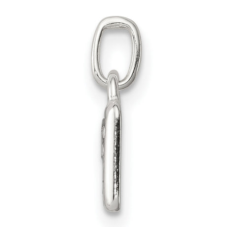 Polished Enamel ABC 123 Charm Pendant in Real 925 Sterling Silver