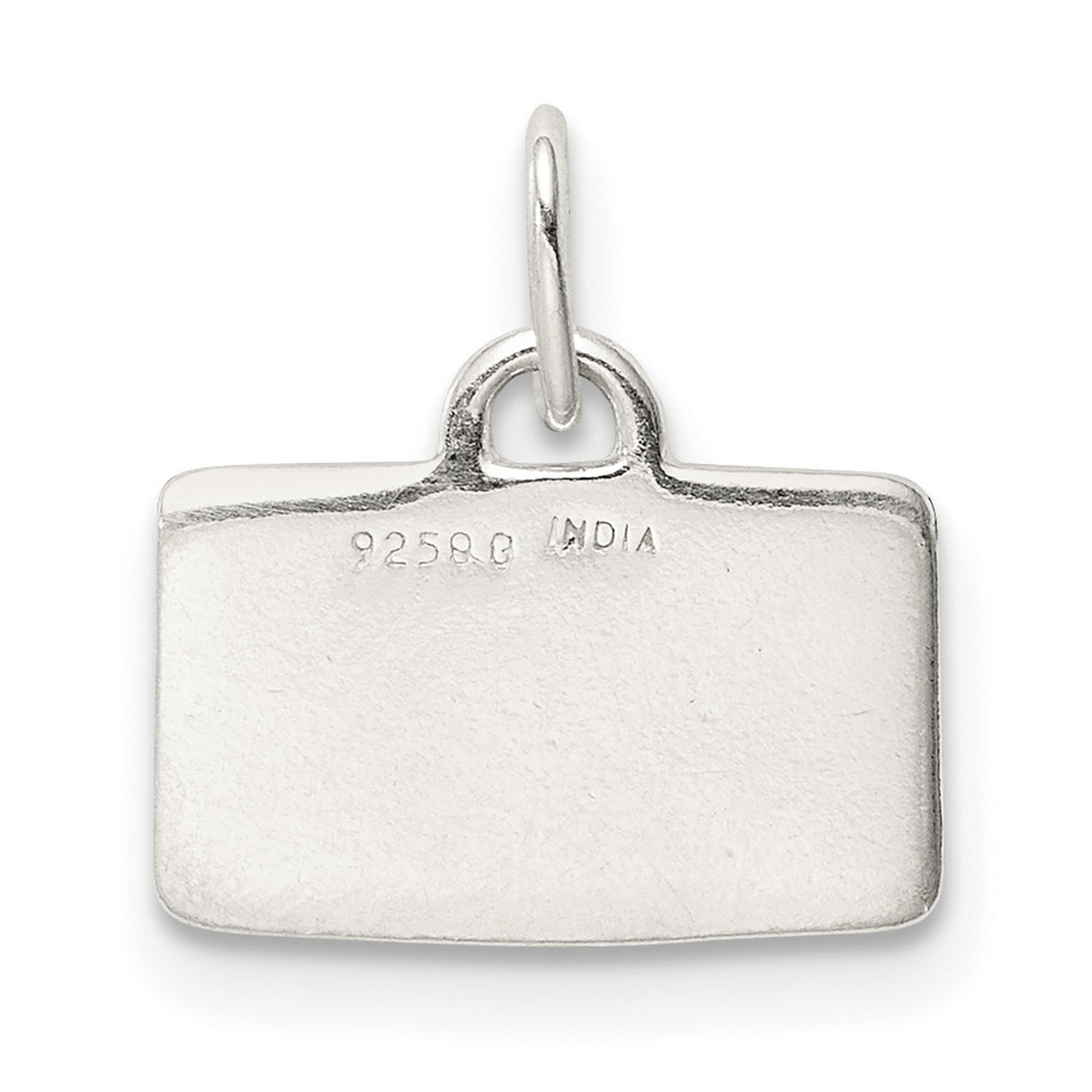 Polished Enamel ABC 123 Charm Pendant in Real 925 Sterling Silver