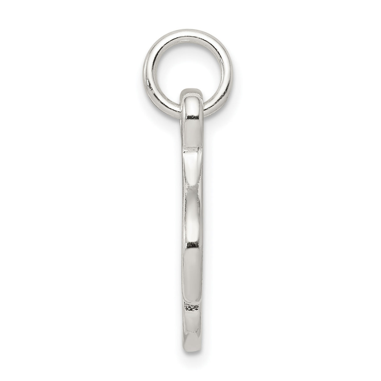 Polished Music Note Charm Pendant in Real 925 Sterling Silver