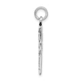 Sterling Silver Football Pendant with Raised Ball Design, Sports Charm for Men and Women