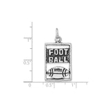 Sterling Silver Football Pendant with Raised Ball Design, Sports Charm for Men and Women