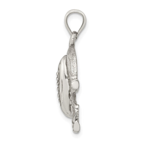 Sterling Silver Football Helmet Pendant with Raised Football Design, Sports Fan Charm