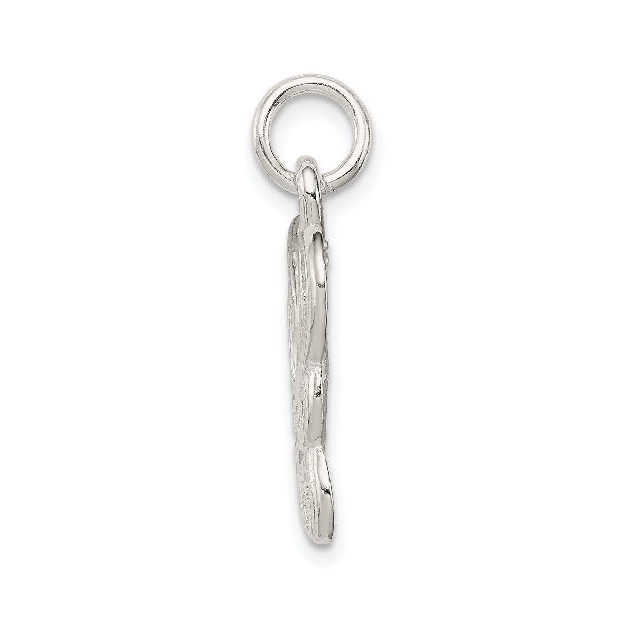 Sterling Silver Butterfly Pendant with Openwork Wings, Nature-Inspired Charm for Women