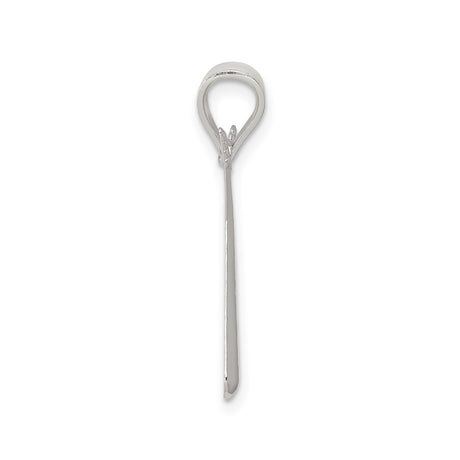 Sterling Silver Baseball Pendant with Crossed Bats and Ball Design, Athletic Charm