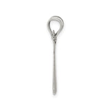 Sterling Silver Baseball Pendant with Crossed Bats and Detailed Ball, Unisex Sports Jewelry