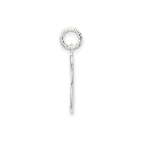 Sterling Silver Basketball Pendant Charm with Ball and Hoop Design, Unisex Sports Jewelry