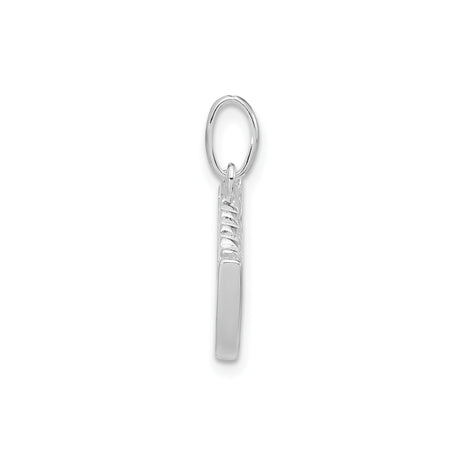 Sterling Silver Ice Skate Charm Pendant with Lace and Blade Detailing, Winter Sports Theme