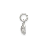 Sterling Silver Swan Pendant Charm with Detailed Wings, Nature Inspired Bird Design
