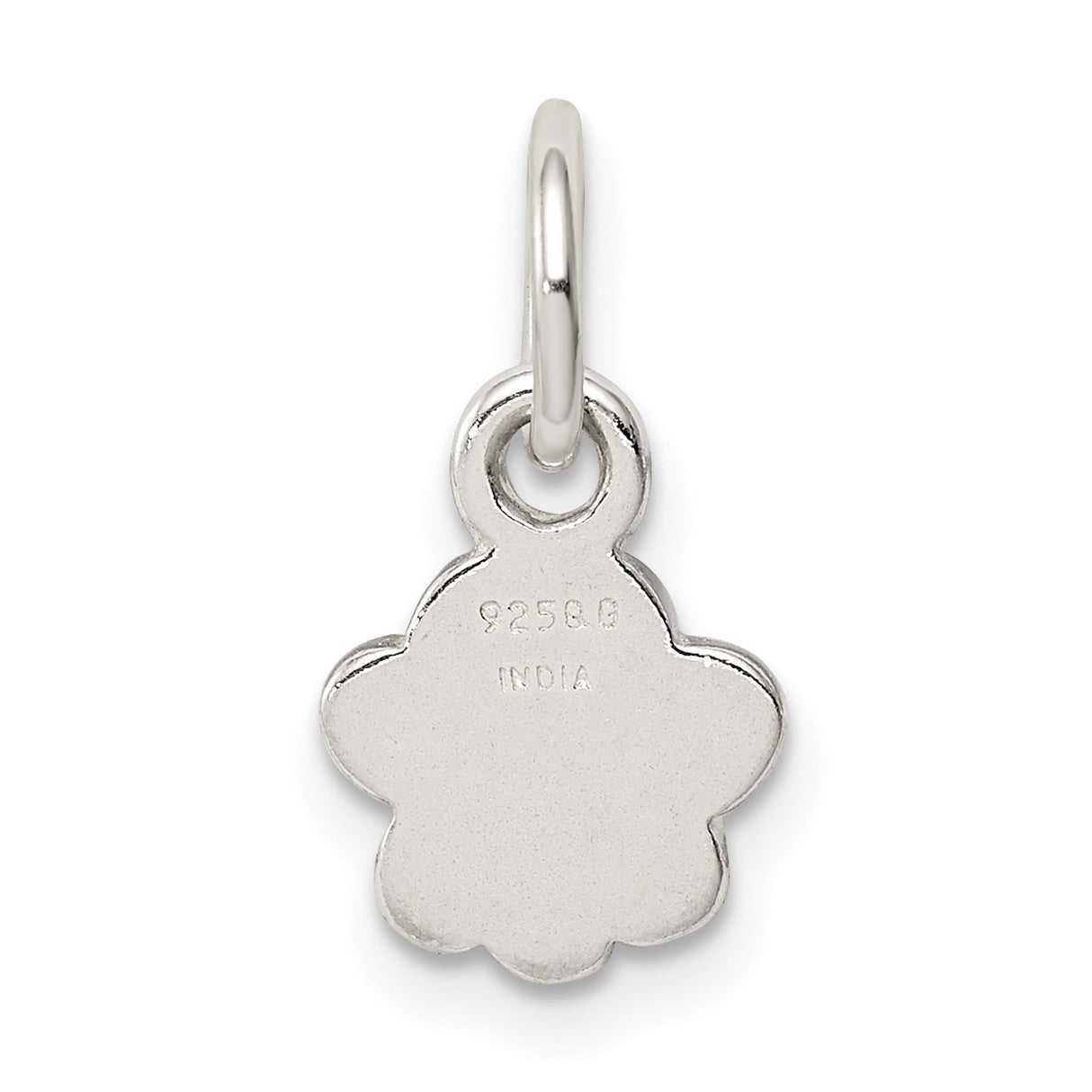 Sterling Silver Paw Print Charm Pendant, Detailed Animal Paw Design, Pet Memorial Jewelry