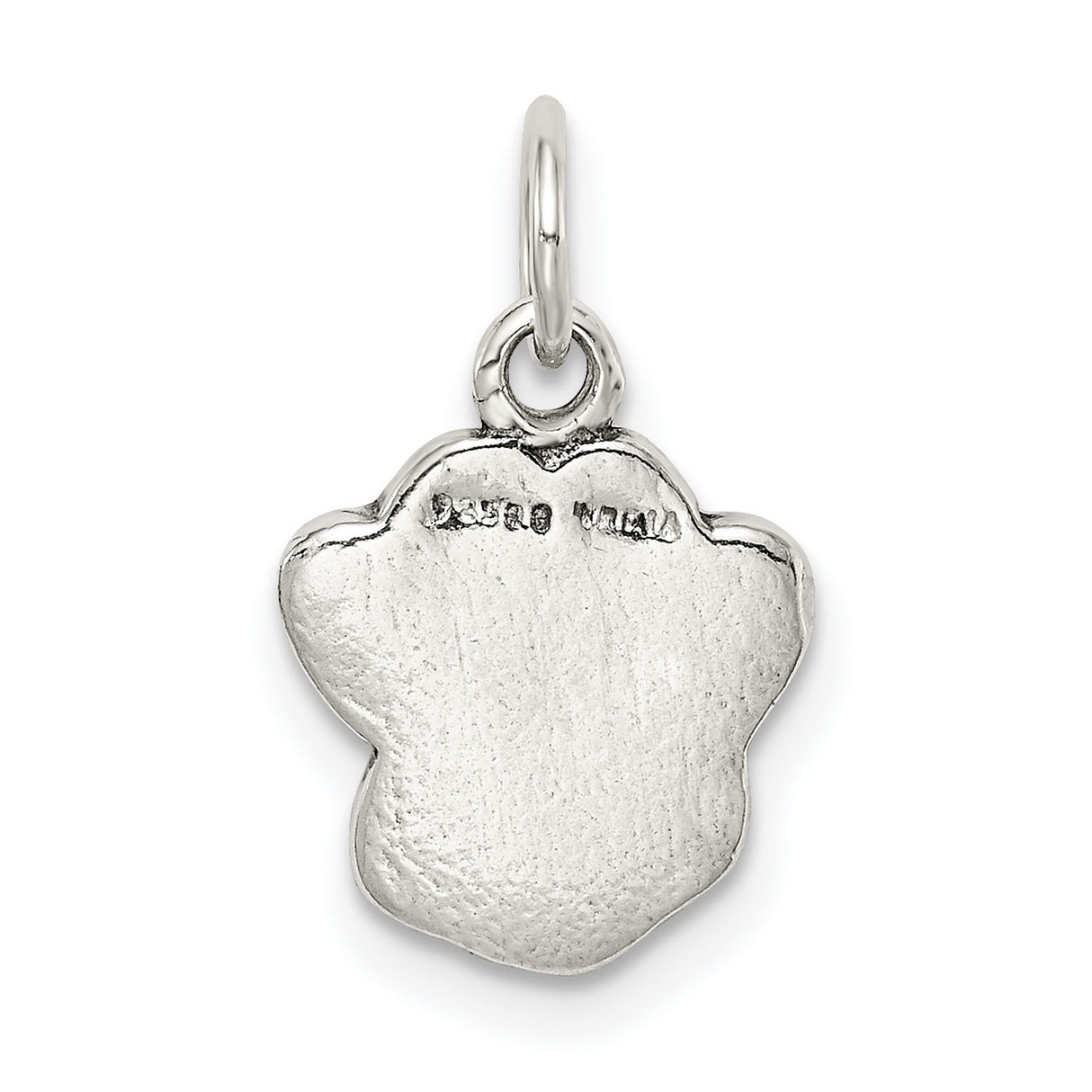 Sterling Silver Paw Pendant, Animal Print Memorial Charm, Pet Remembrance Jewelry
