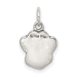Sterling Silver Paw Pendant, Animal Print Memorial Charm, Pet Remembrance Jewelry
