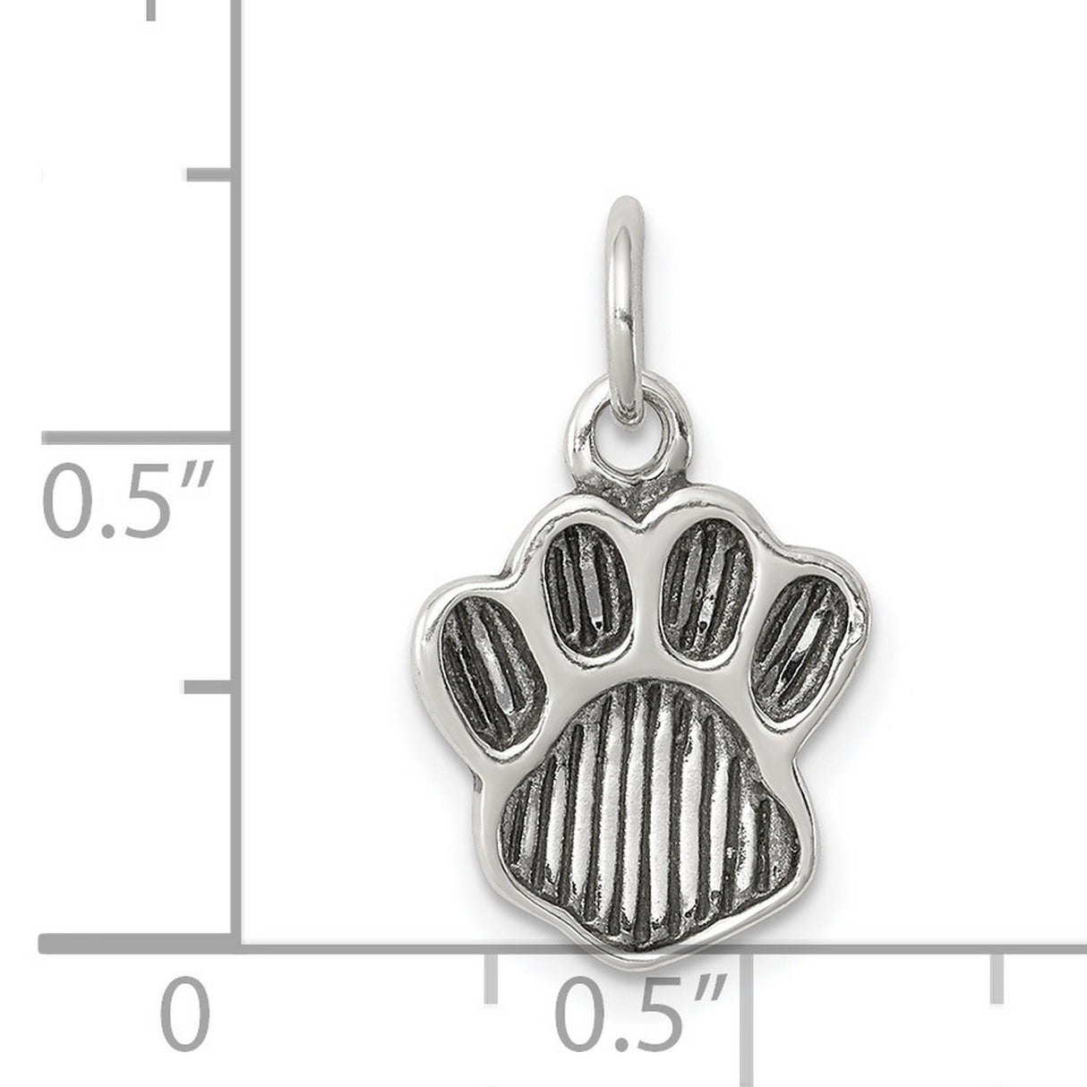 Sterling Silver Paw Pendant, Animal Print Memorial Charm, Pet Remembrance Jewelry