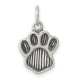 Sterling Silver Paw Pendant, Animal Print Memorial Charm, Pet Remembrance Jewelry