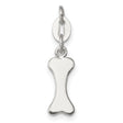 Sterling Silver Dog Bone Charm Pendant, Minimalist Pet Symbol Jewelry for Women or Unisex