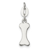 Sterling Silver Dog Bone Charm Pendant, Minimalist Pet Symbol Jewelry for Women or Unisex
