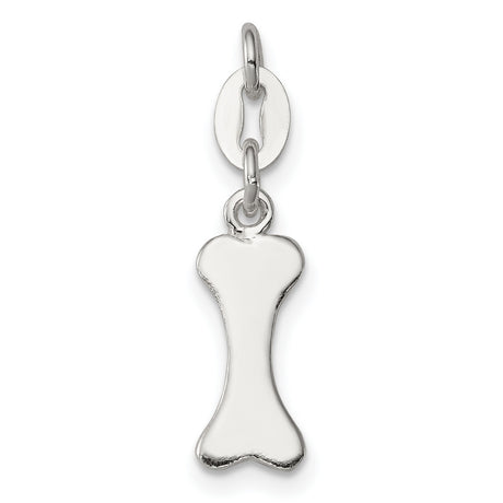 Sterling Silver Dog Bone Charm Pendant, Minimalist Pet Symbol Jewelry for Women or Unisex