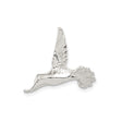 Sterling Silver Hummingbird Pendant with Flying Bird Design and Nature Theme