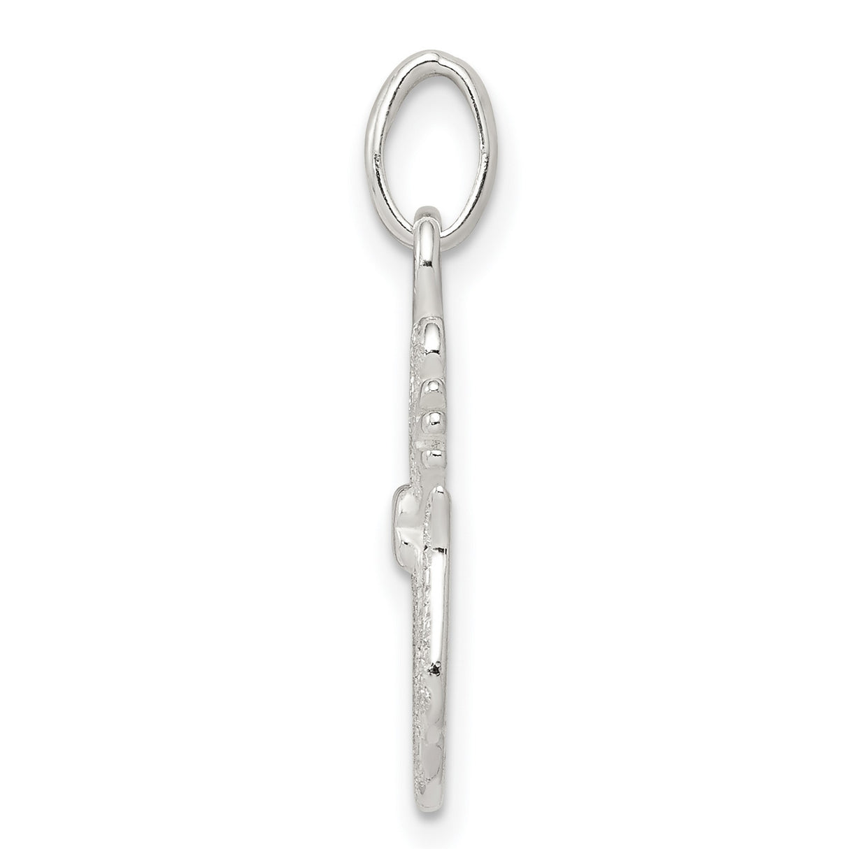 Polished Cat Charm Pendant in Real 925 Sterling Silver