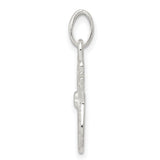 Polished Cat Charm Pendant in Real 925 Sterling Silver