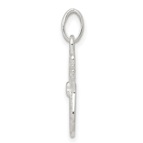 Polished Cat Charm Pendant in Real 925 Sterling Silver