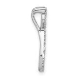 CZ Cat Chain Slide Charm Pendant in Real 925 Sterling Silver