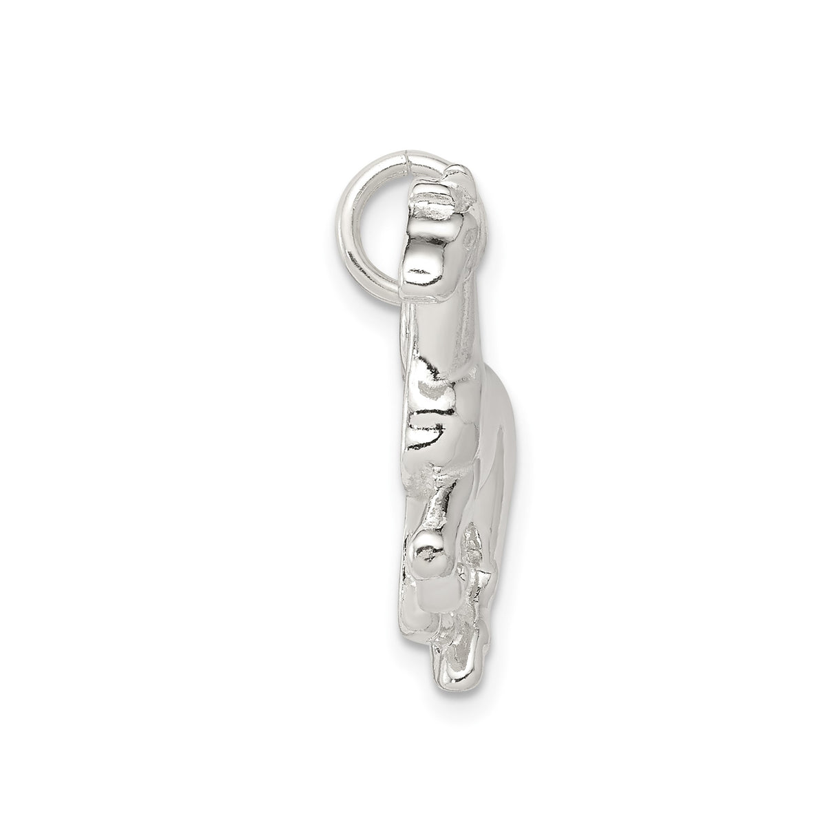 Sterling Silver Horse Pendant with Detailed Running Horse Design, Unisex Equestrian Charm