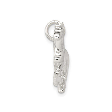 Sterling Silver Horse Pendant with Detailed Running Horse Design, Unisex Equestrian Charm