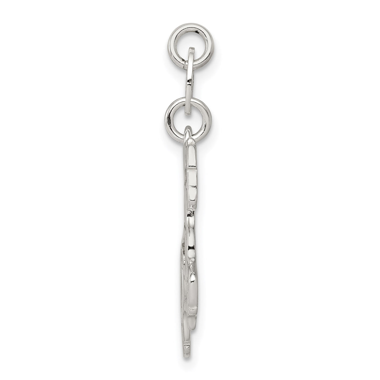 Sterling Silver Galloping Horse Pendant, Open Outline Equestrian Charm for Women