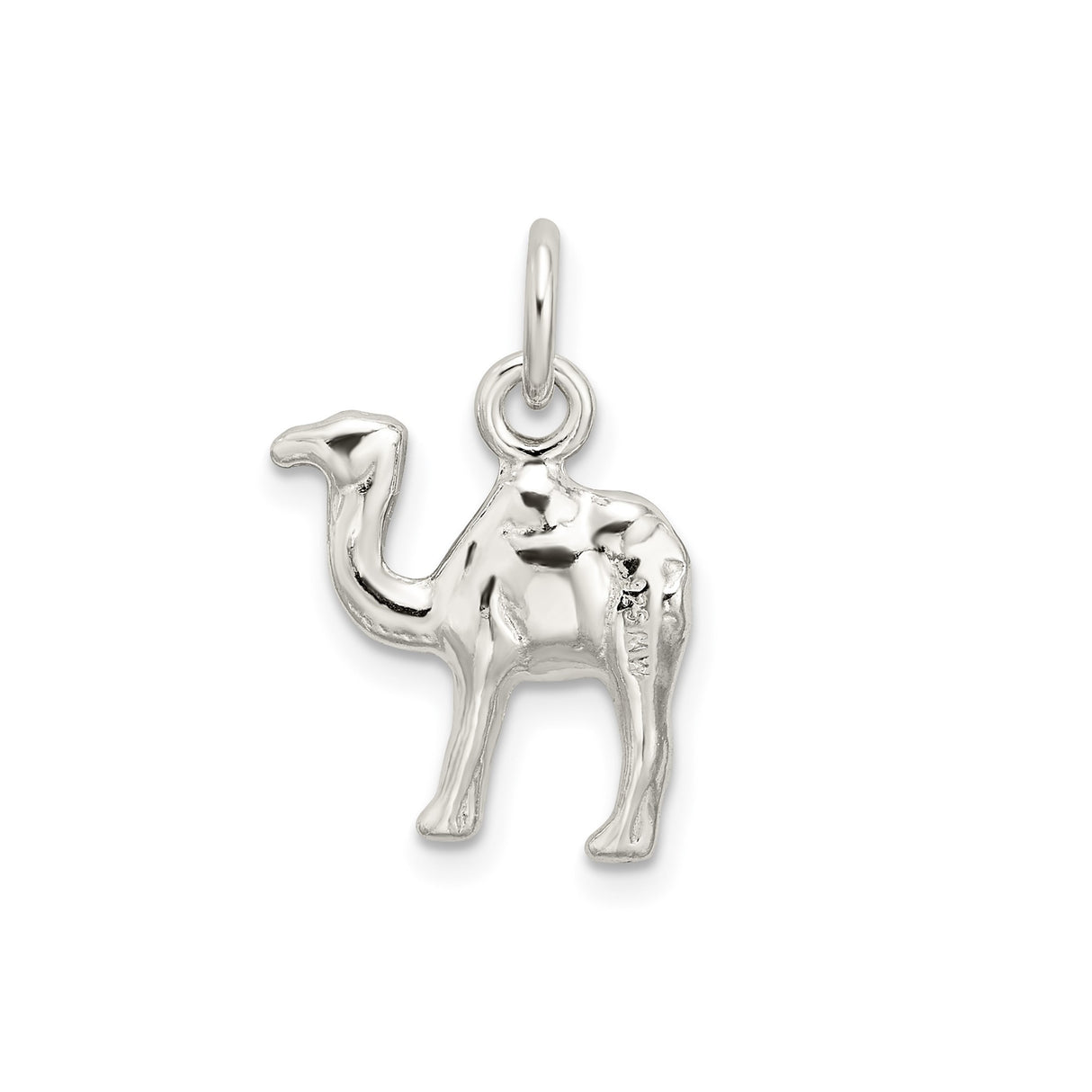 Sterling Silver Camel Charm Pendant, Detailed Animal Silhouette, Travel and Adventure Theme