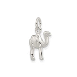 Sterling Silver Camel Charm Pendant, Detailed Animal Silhouette, Travel and Adventure Theme