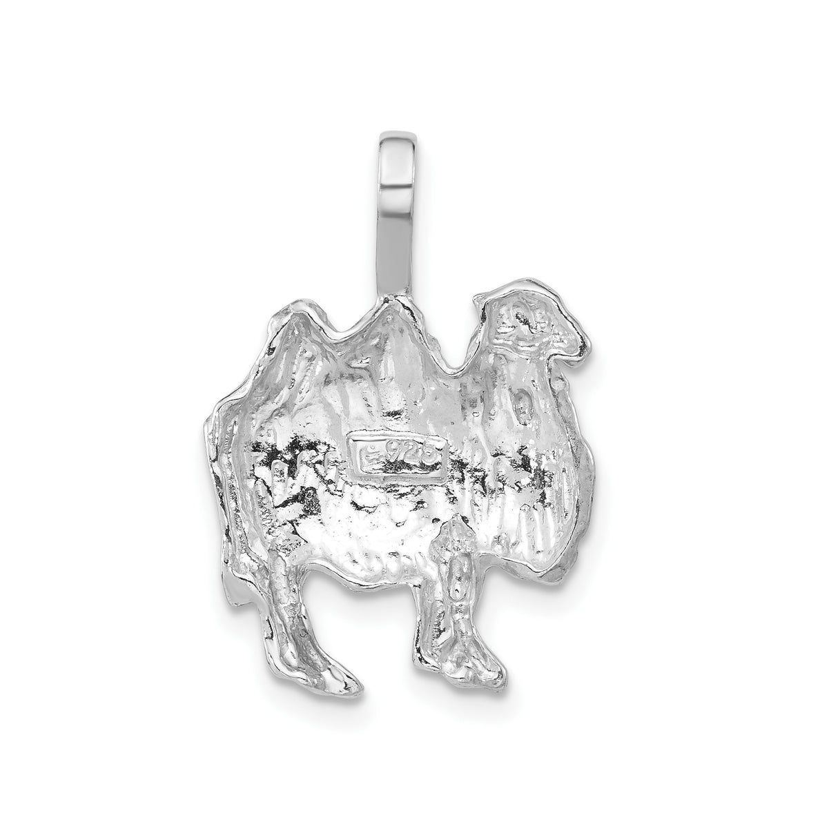 Sterling Silver Camel Pendant with Two Hump Design, Symbolic Nomadic Heritage Jewelry