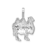 Sterling Silver Camel Pendant with Two Hump Design, Symbolic Nomadic Heritage Jewelry