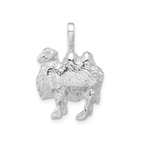 Sterling Silver Camel Pendant with Two Hump Design, Symbolic Nomadic Heritage Jewelry