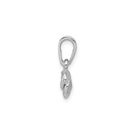 Sterling Silver Rose Flower Pendant with Detailed Petal Design, Romantic Botanical Jewelry for Women