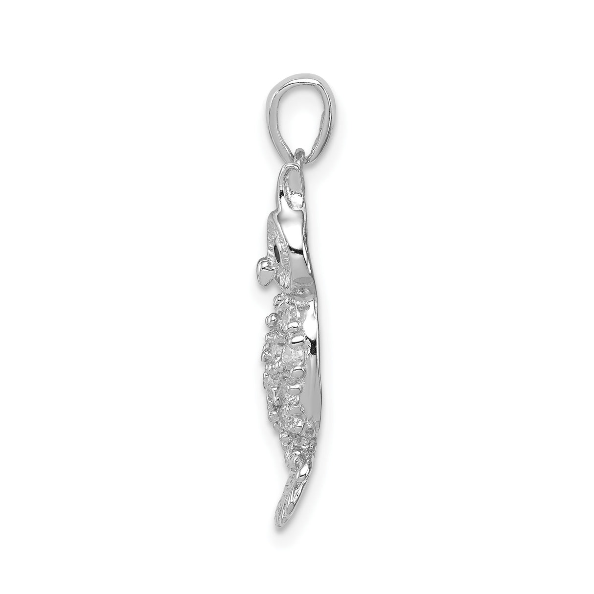Sterling Silver Owl Pendant with Cubic Zirconia, Nature-Inspired Bird Jewelry for Women