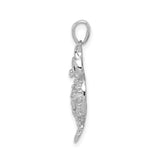 Sterling Silver Owl Pendant with Cubic Zirconia, Nature-Inspired Bird Jewelry for Women